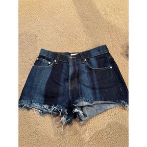 Derek Lam Drew High Rise Denim Cut-Off Shorts Size 25